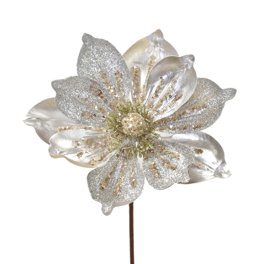 Sequin/Metallic  Magnolia 24.5" x 10.25" in Gold/Rose Gold | QGC22