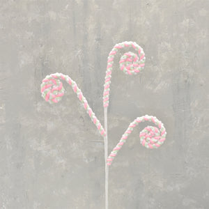 Chenille Candy Cane Spray 29" in Aqua/Pink | QG