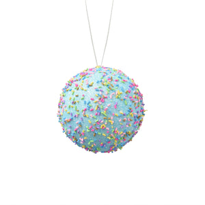 Confetti Ball Ornament 4" in Blue | QG