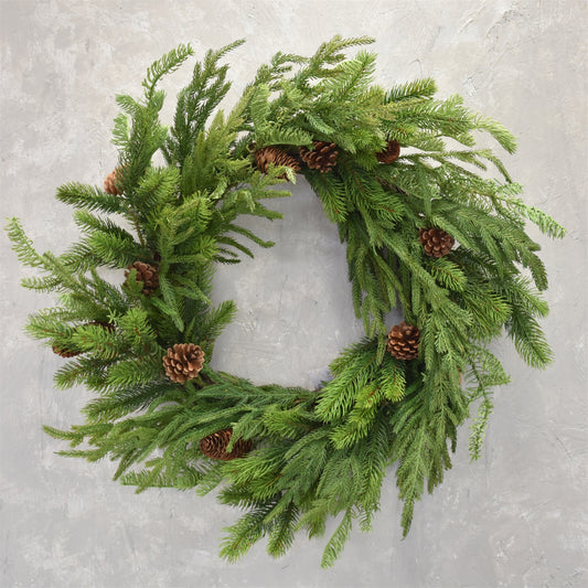 Estate Norfolk Mix Wreath 24" | XJC22