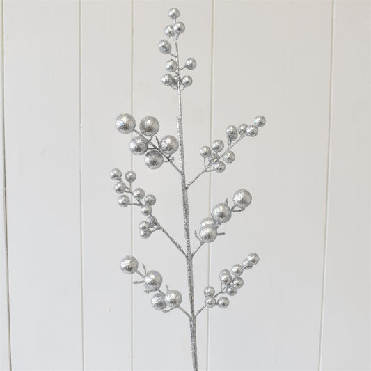 Glitter Ball Spray 29" in Silver | QDC22