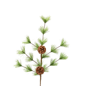 Earthy Pine And Pinecone Spray 25" in Green | QD