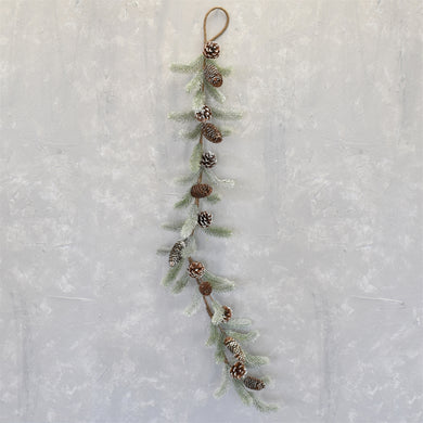 Subdued Winter Pine And Pinecone Garland 53