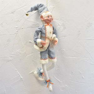 Poseable Whimsical Elf with Seashell Accents 36.5" in Blue Cream | BRC22