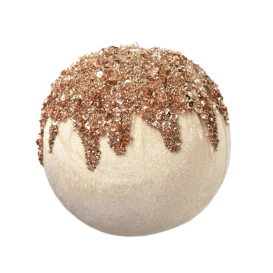 Velvet Ball With Dripping Sequin Design 5
