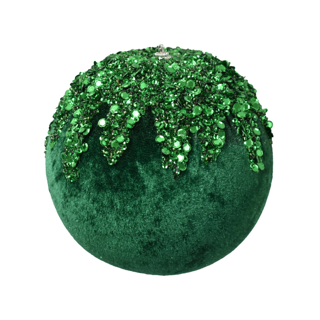 Velvet Ball With Dripping Sequin Design 5