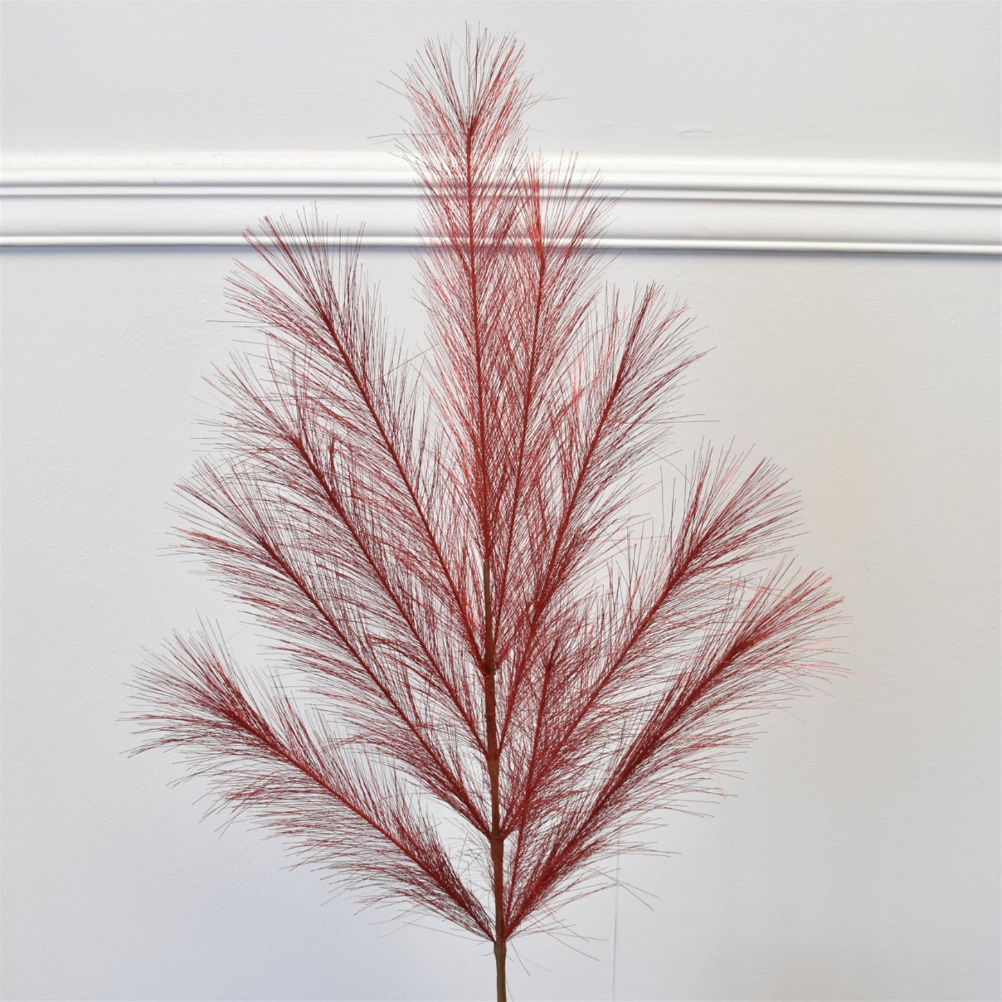 Metallic Pampas Grass Spray 33.5" in Red | QD