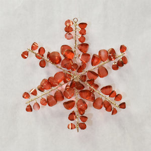 Crystal Elegance Snowflake Ornament Acrylic 8" in Red | TAC22