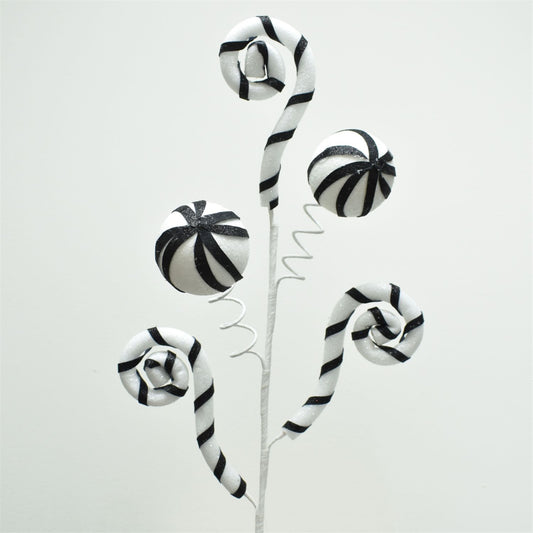 Whimsical Ball Swirl Spray 28" in Black/White | QD