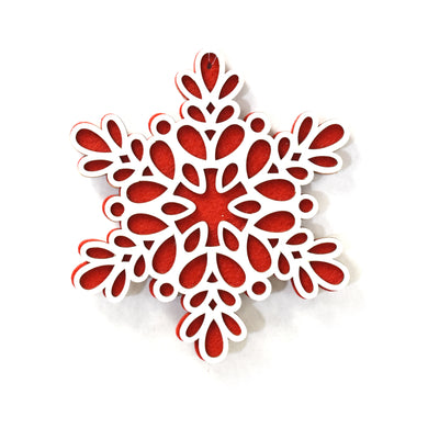 Crafty Snowflake 6'' in Red/White | TAC22