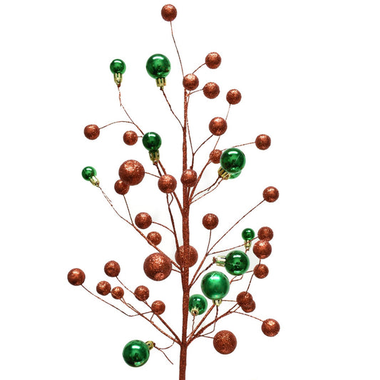Ornament Ball Spray 27" in Red/Green | QDC22