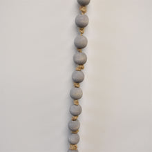 Load image into Gallery viewer, Chic Wooden Bead Garland With Jute Tassels 69&quot; in Grey Natural | BFC22