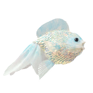 Enchanting Colorful Sequined Gold Fish 8" x 6" in Blue Opal | BFC22