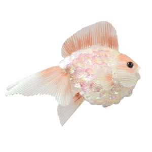 Enchanting Colorful Sequined Gold Fish 8" x 6" in Coral Opal | BFC22