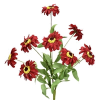 18" Sunburst Daisy Bush in Red | QDE