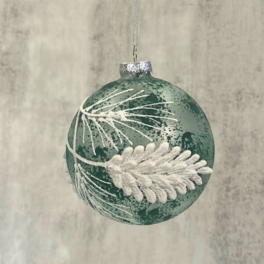 Icy Forest Pine Ornament 4” - Aqua  | GS