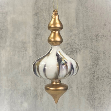 Ornate Marble Finial Ornament 6.75”  | GS