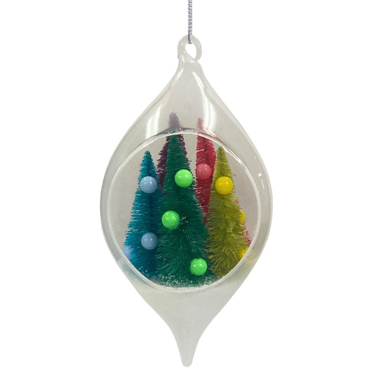 Candy Tree Forest Frosted Finial Ornament 6.75" x 3.5"  | GS