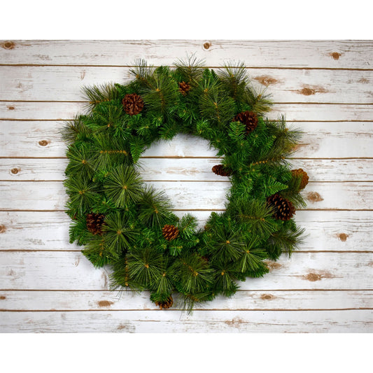 30” Rustic Canyon Mixed Pine Wreath | HT
