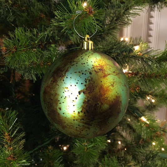 4" Vintage Ball Ornament in Light Blue | XJB