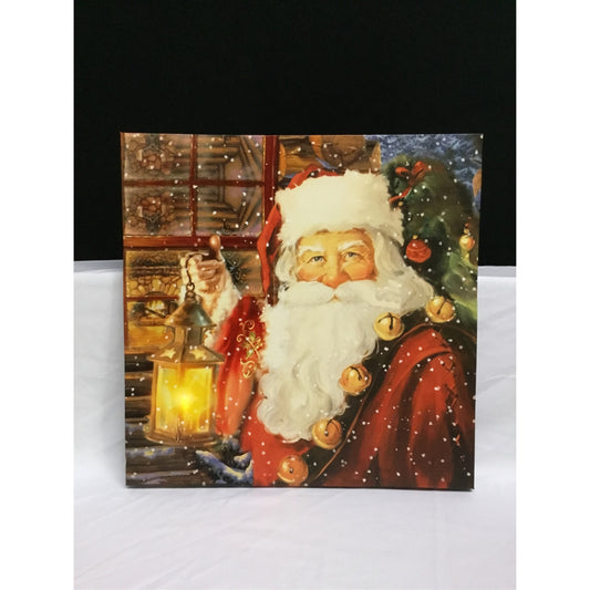 15" Square LED BTY TMR Santa Bells Print | FX