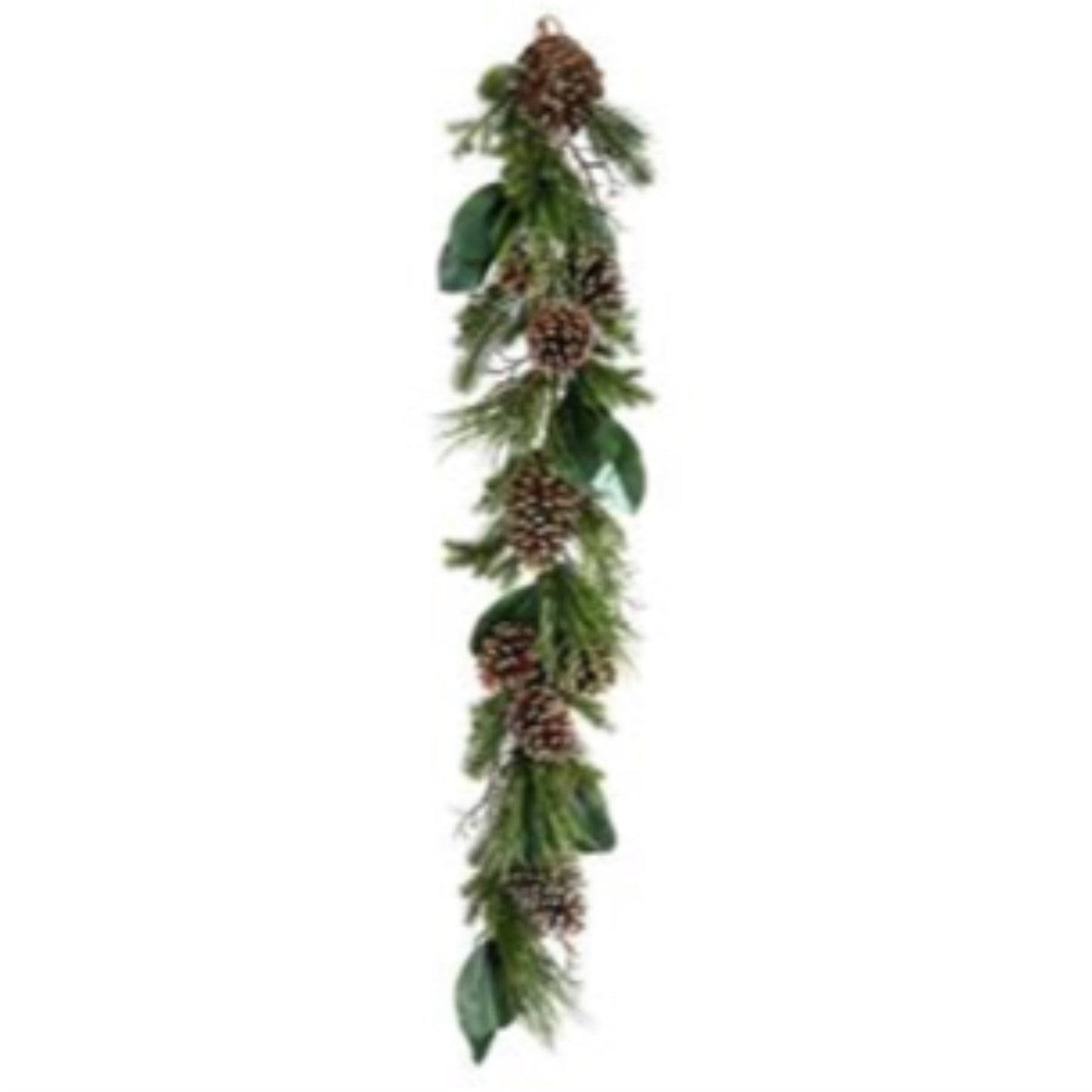60" Mix Pine Magnolia Leaf Large Cone Garland | H
