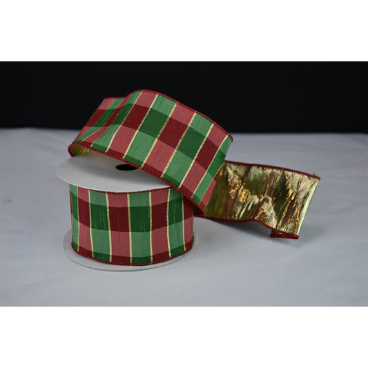 4" x 10YD Stripe Dupioni Gold Back Ribbon | YT