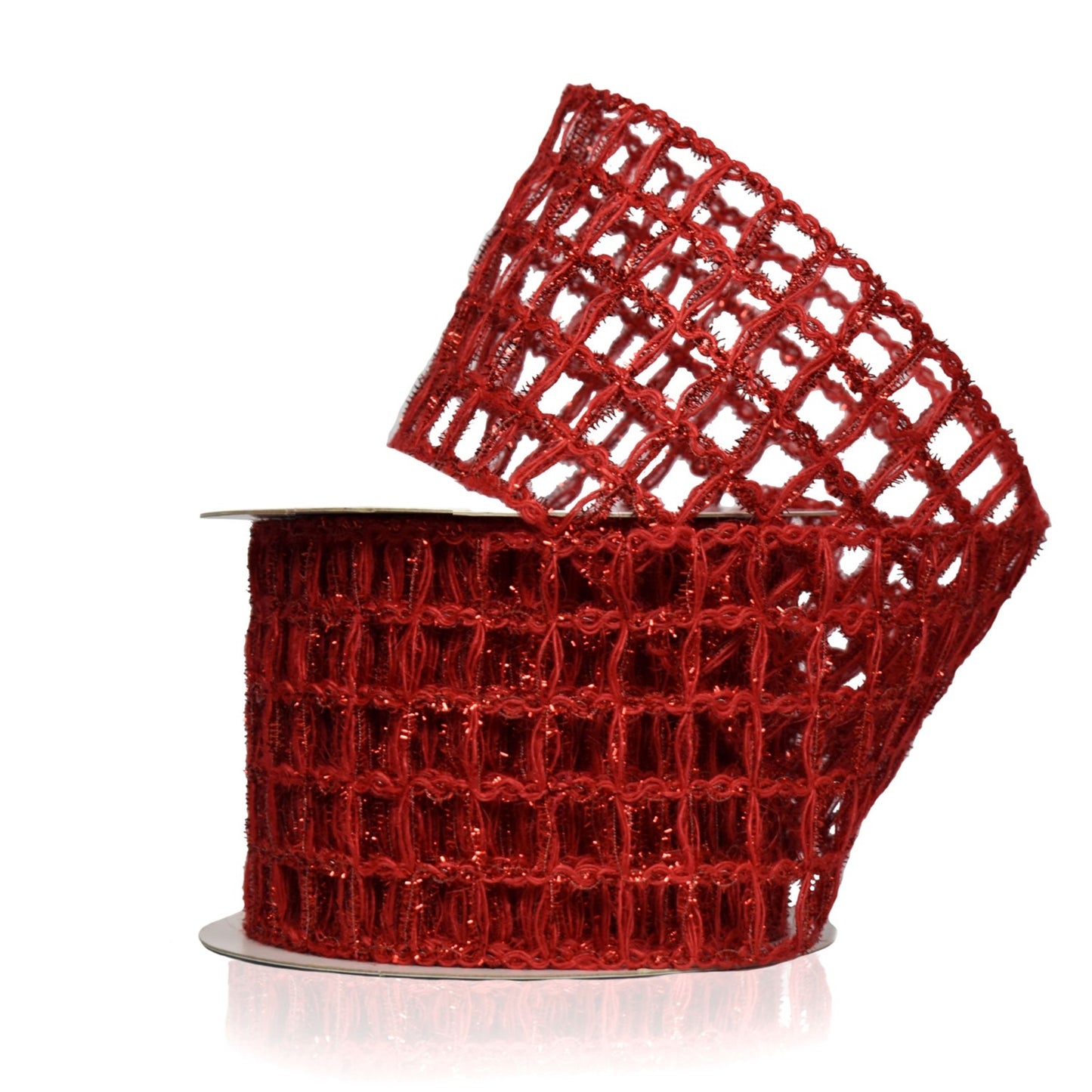 4"X10 YD Jute Red Net Ribbon | YT