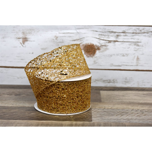 2.5" Metallic / Sequin Mesh Ribbon | YT