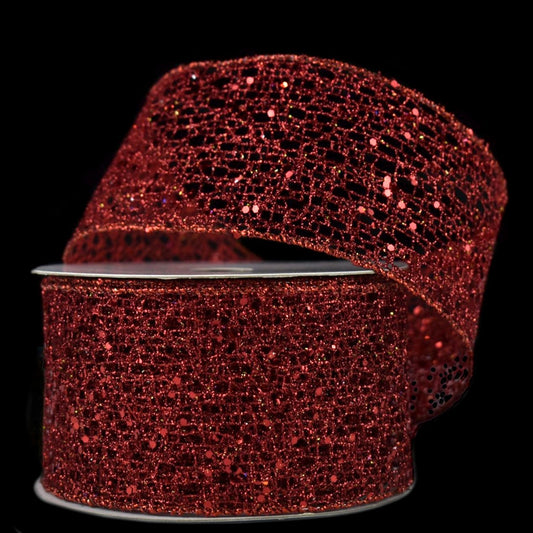 2.5" x 10yd Metallic / Sequin Mesh Ribbon | YT