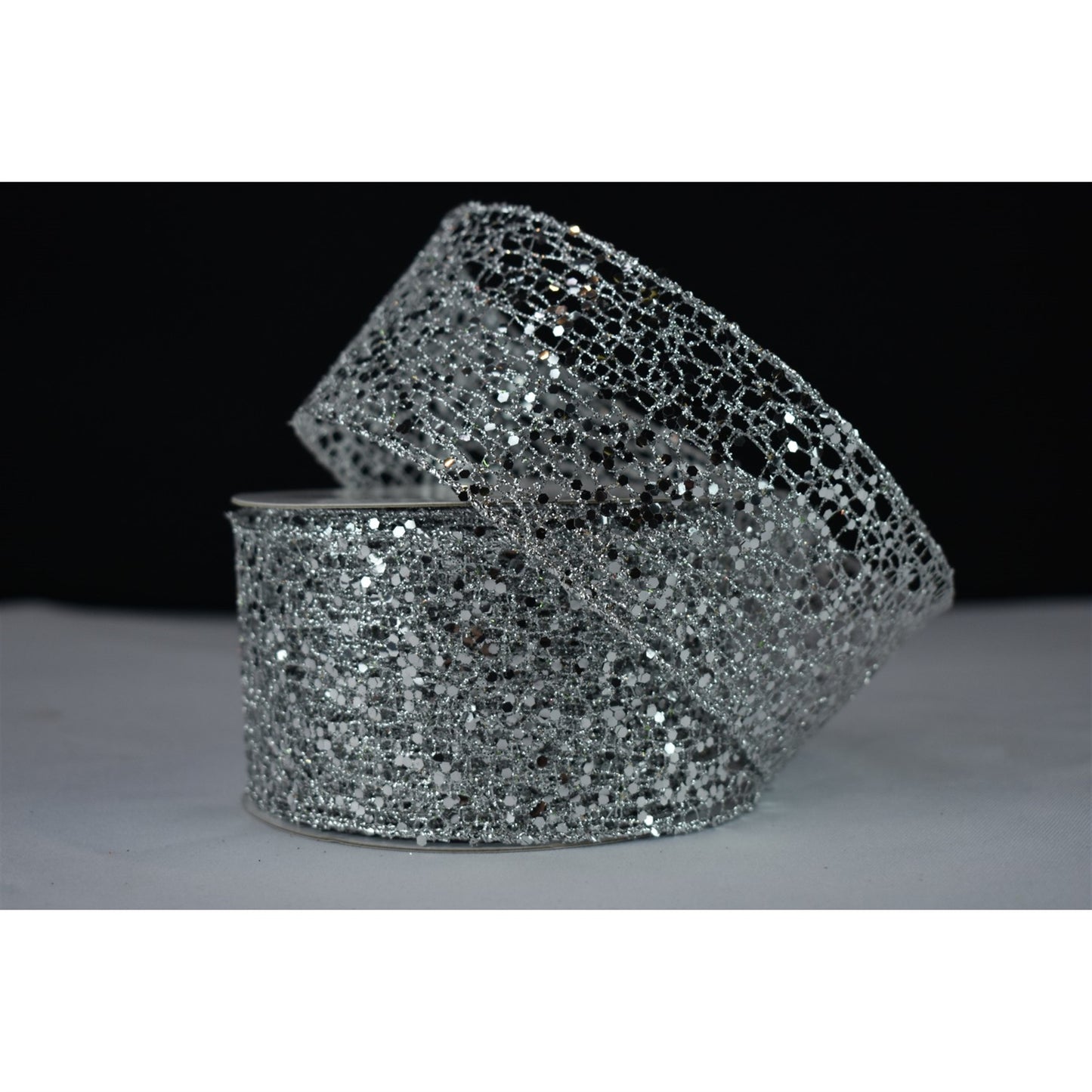 2.5" x 10yd Metallic / Sequin Mesh Ribbon | YT