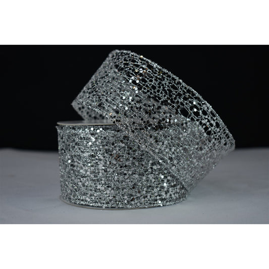 2.5" x 10yd Metallic / Sequin Mesh Ribbon | YT