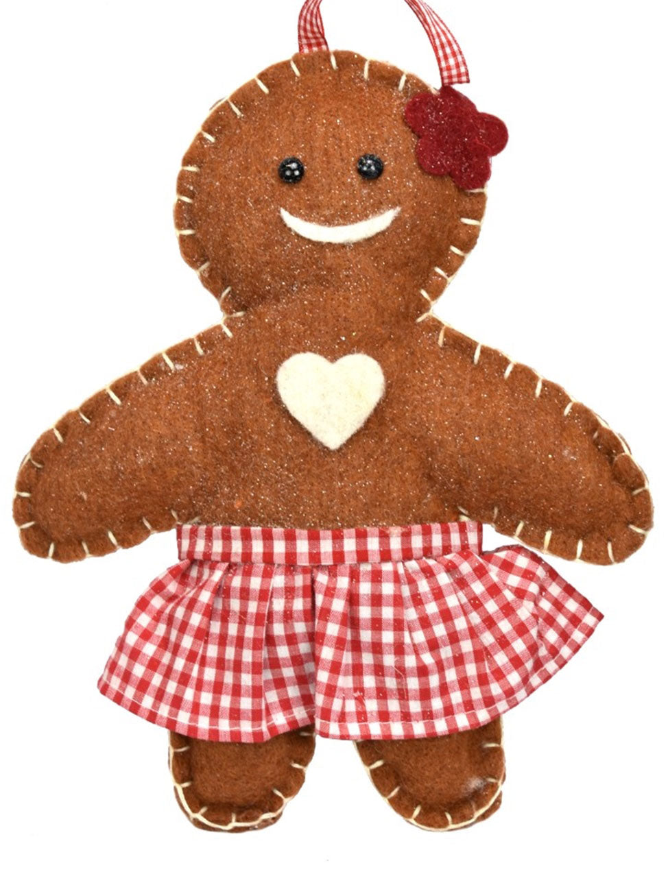 11.5" Wool Stitched Gingerbread Ornament Large Asst. | BF