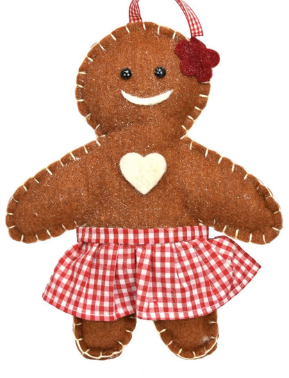 11.5" Wool Stitched Gingerbread Ornament Large Asst. | BF