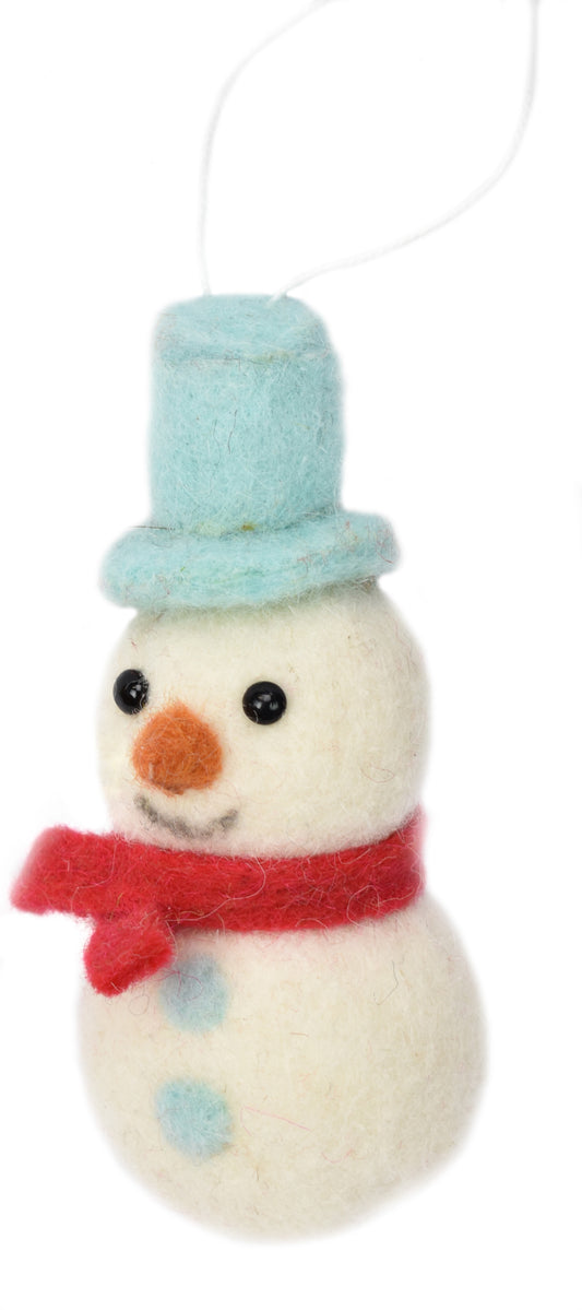 4.5" Retro Wool Snowman Ornament | BF