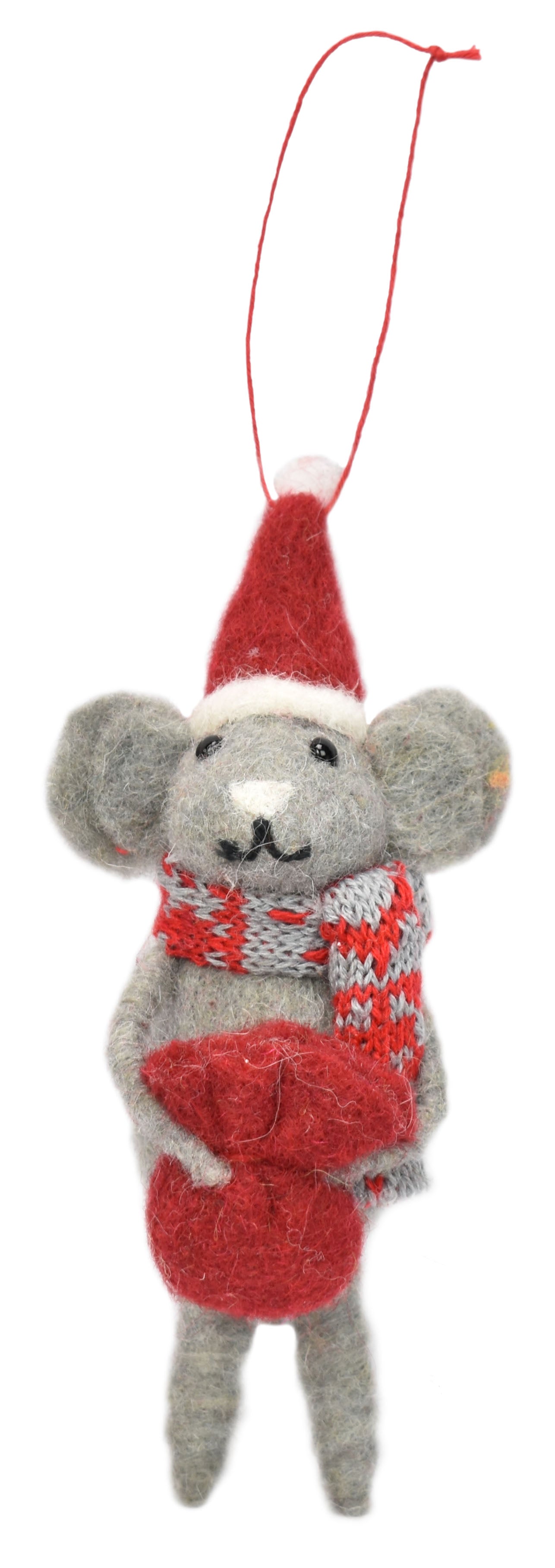 6.25" Wool Gray Mouse Ornament | BF