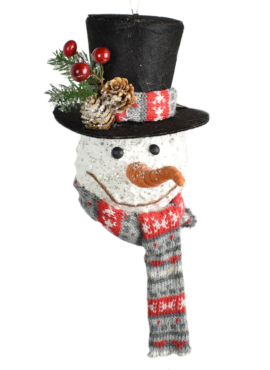 7" Warm Wishes Snowman Head Ornament | BF