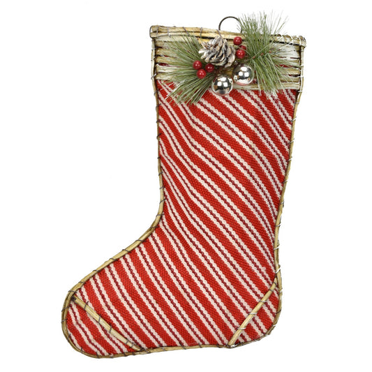 19.5" Candy Cane Stocking Wall Pocket | BF