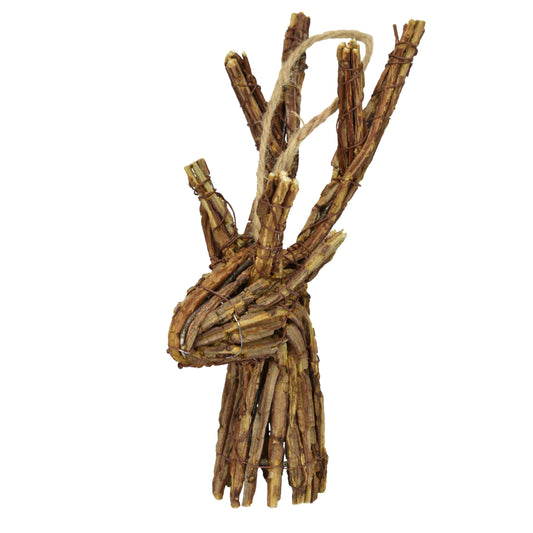 10" Natural Deer Head Ornament | BF