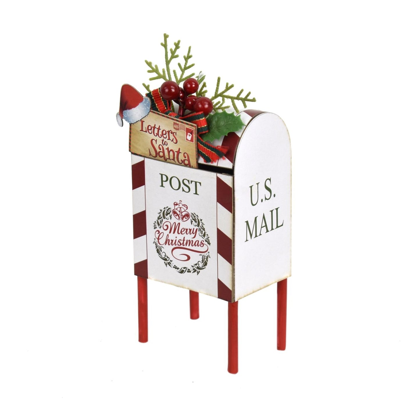 6" Vintage Paper Style Standing Mailbox Ornament | YK