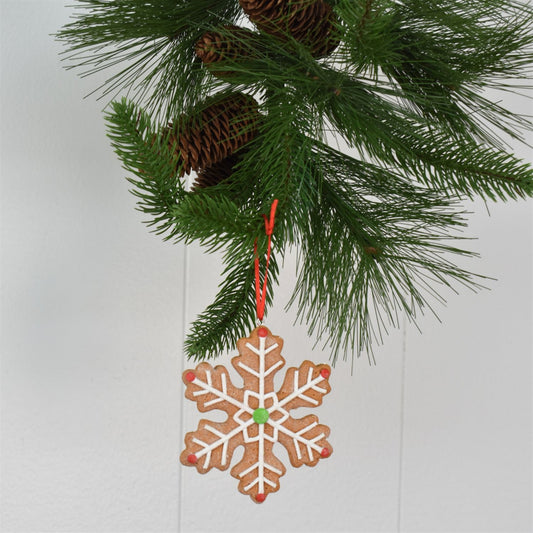 4" Gingerbread Snowflake Ornament | YK