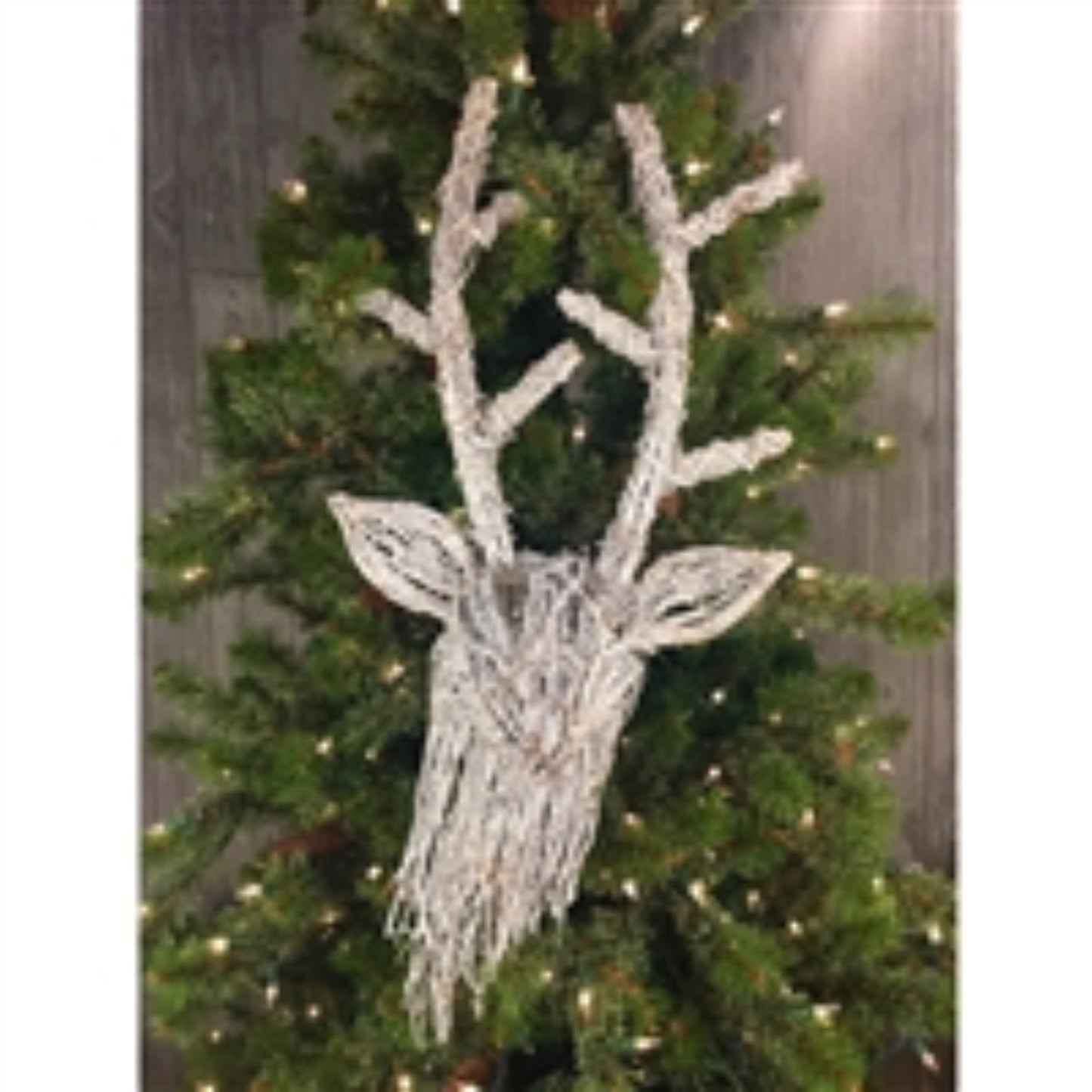 Deer Head in White 10" x 43"