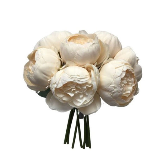 Perfect Peony Bouquet x7 Champagne 10.25" | YSE