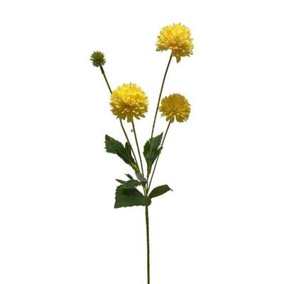 23.5" Mini Ball Chrysanthemum Spray in Yellow | YSE