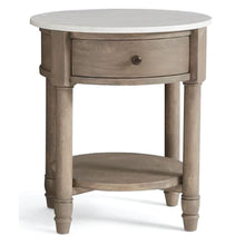 Load image into Gallery viewer, Hampton End Table with White Marble Top | DCF22 (Pick Up Only)