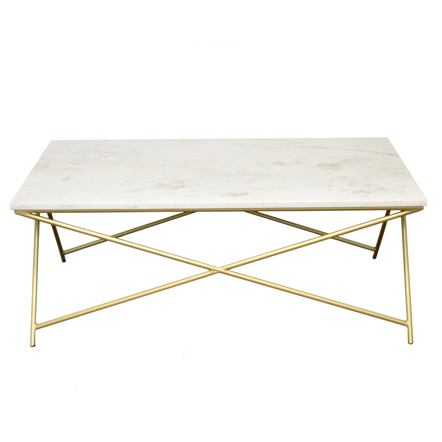 Xander Coffee Table with White Marble Top (Pick Up Only)