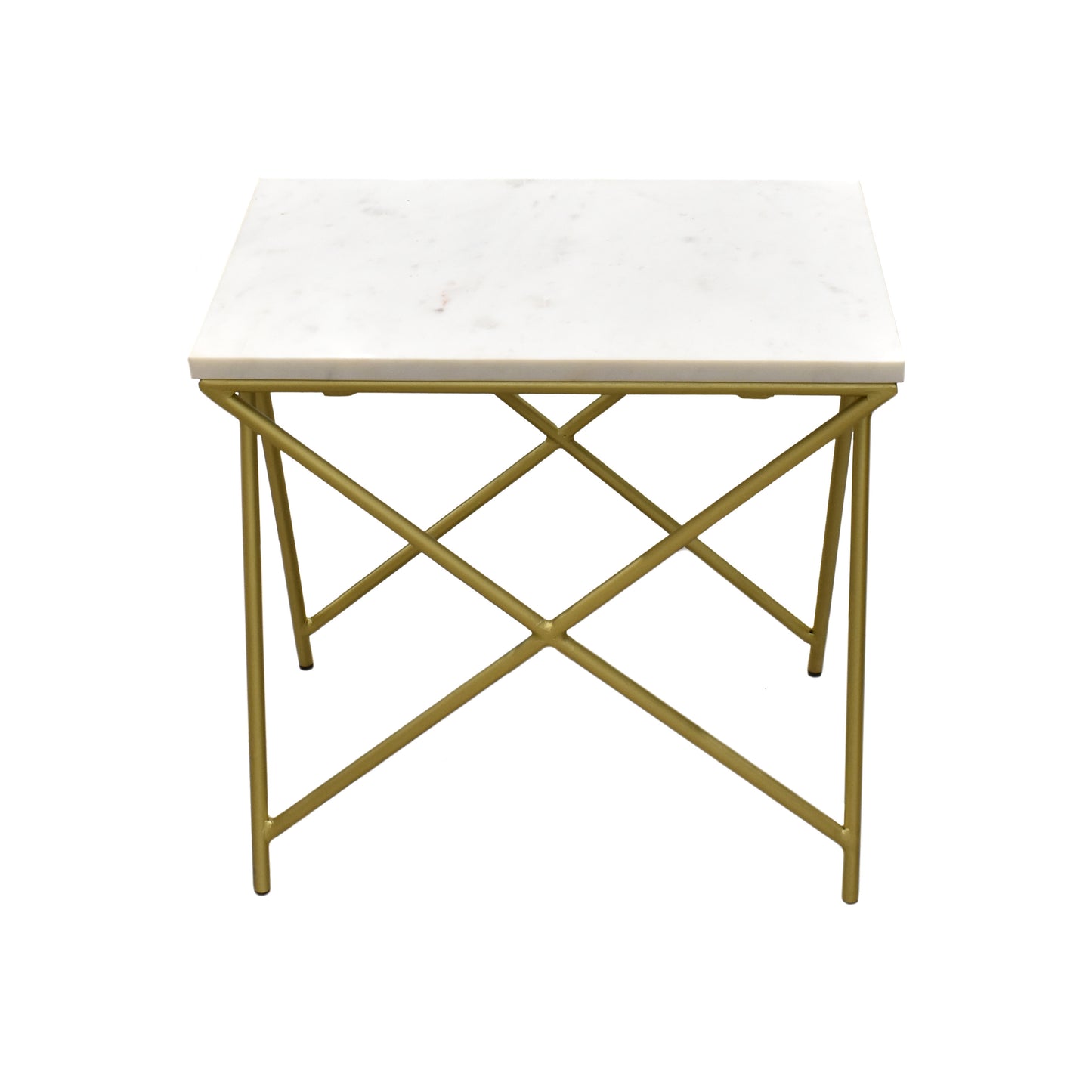 Xander End Table With White Marble Top (Pick Up Only)