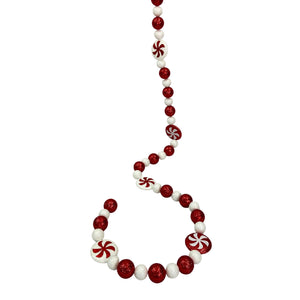 Candy Store Peppermint Ball Garland 6' - Red/White | KS