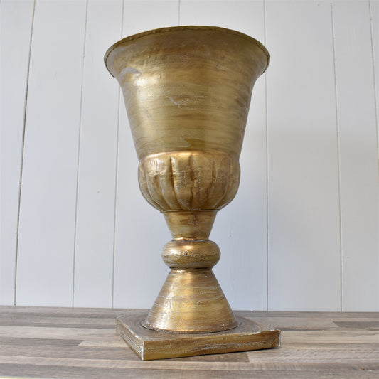 Vintage Gold Brushed Urn