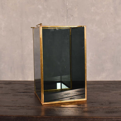 Small Modern Column Lantern with Smoky Glass | DCH